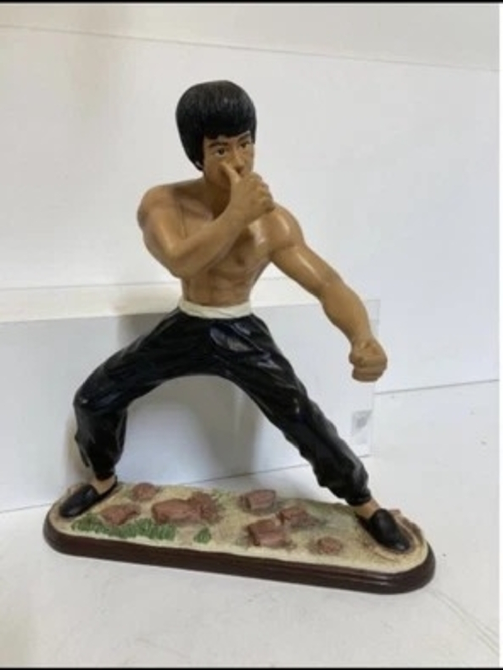 Vintage Bruce Lee Kung Fu Figurine • Ceramic Martial Arts Statue China GUC OBO